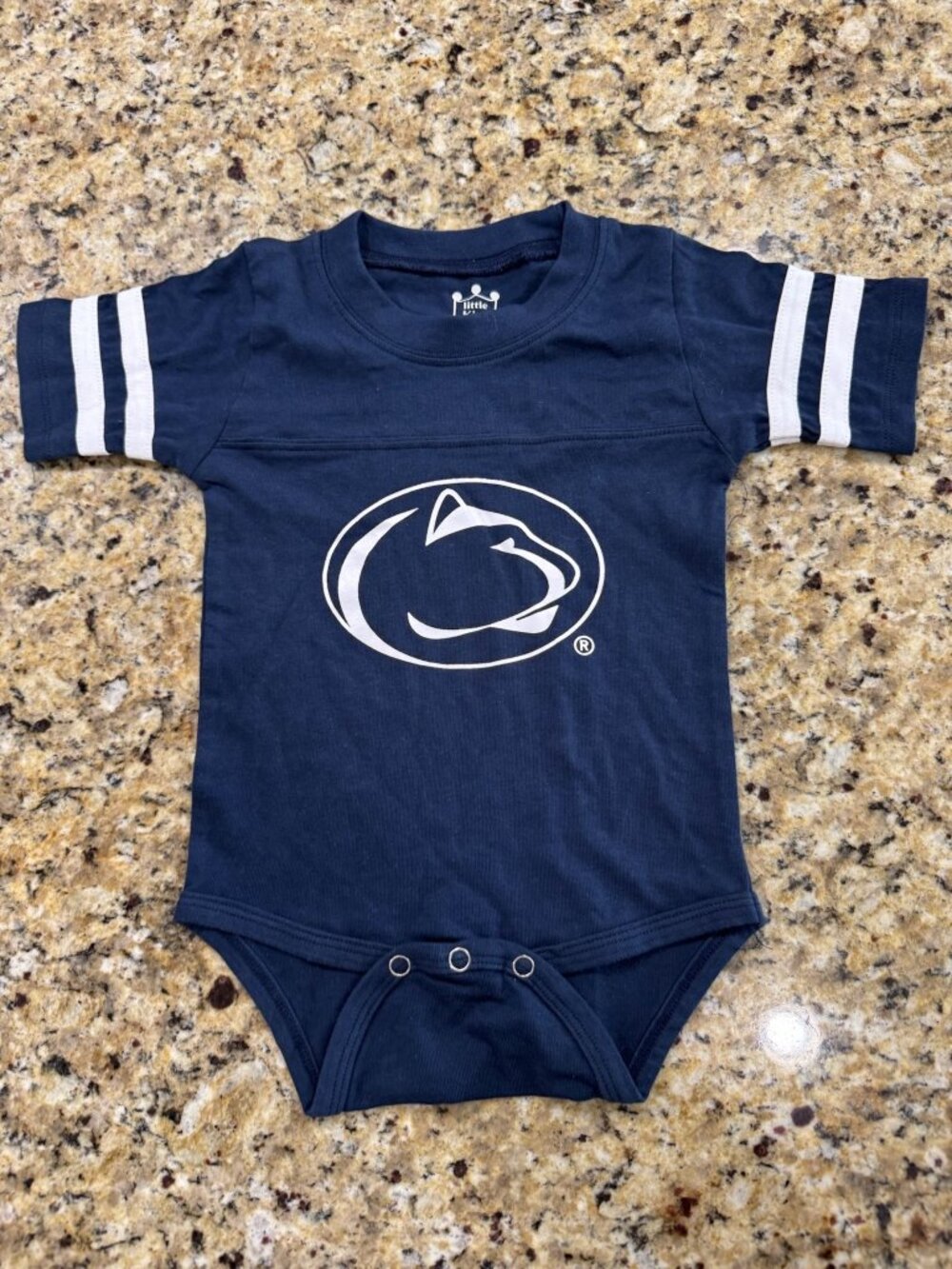 Penn State Nittany Lions Baby Bodysuit Navy Blue 18 Months Little King Short Sle